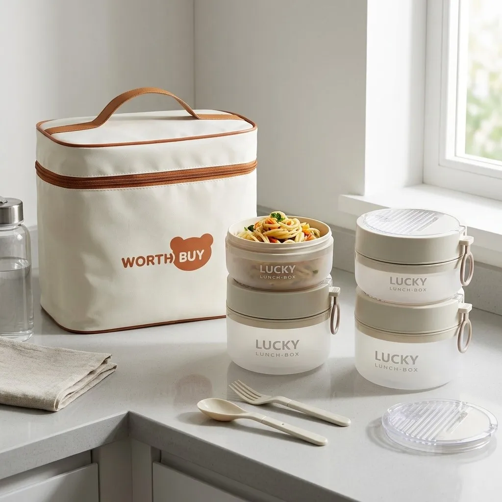 Stackable Plastic Bento Box Se - Meal Prep Or Prep Meal ulasan dan harga