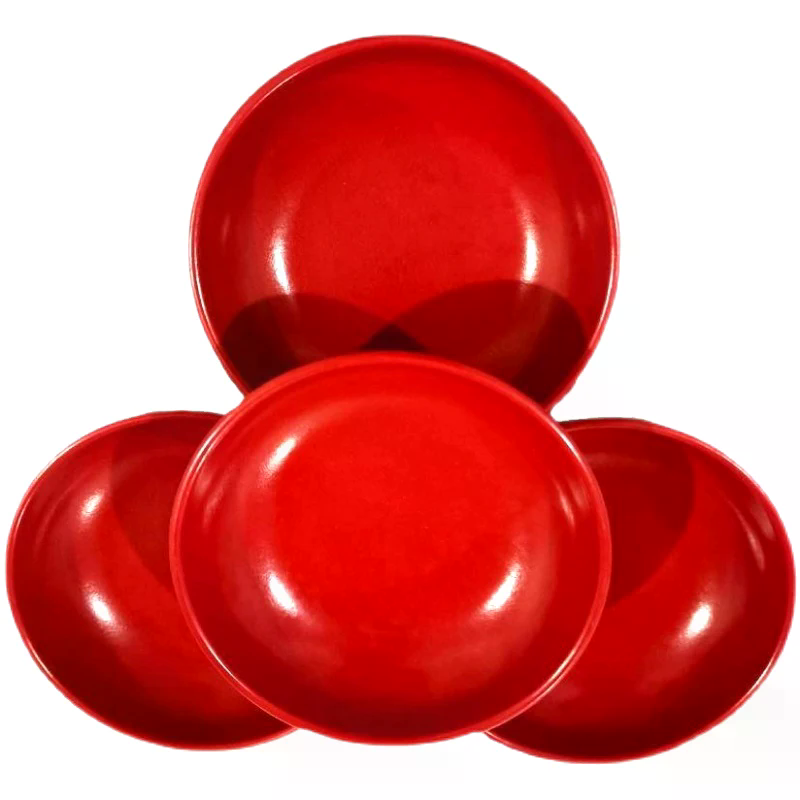 3Pcs Red And Black Round Melam - Meal Prep Bowl ulasan dan harga