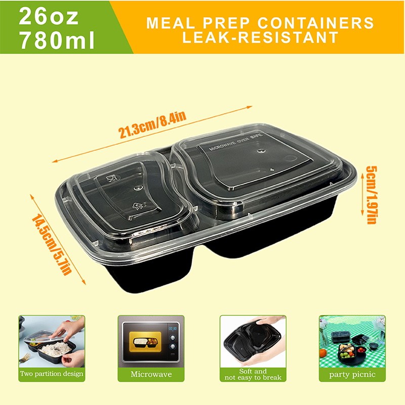 10/40 Pack 26 oz Two-Compartme - Meal Prep Bowl ulasan dan harga