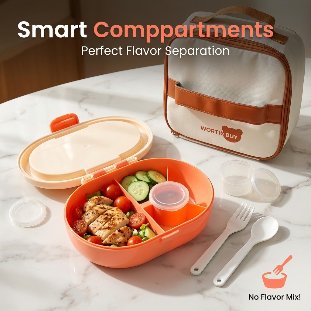 Leakproof Plastic Bento Lunch  - Meal Prep Or Prep Meal ulasan dan harga