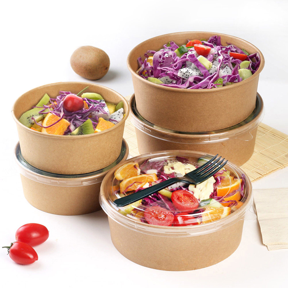 20pcs Kraft Paper Bowls Meal P - Meal Prep Bowl ulasan dan harga