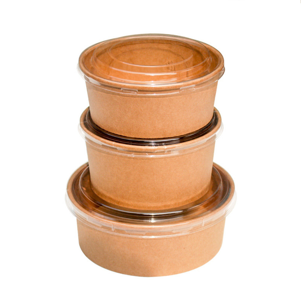20pcs Kraft Paper with Lid Dis - Meal Prep Bowl ulasan dan harga