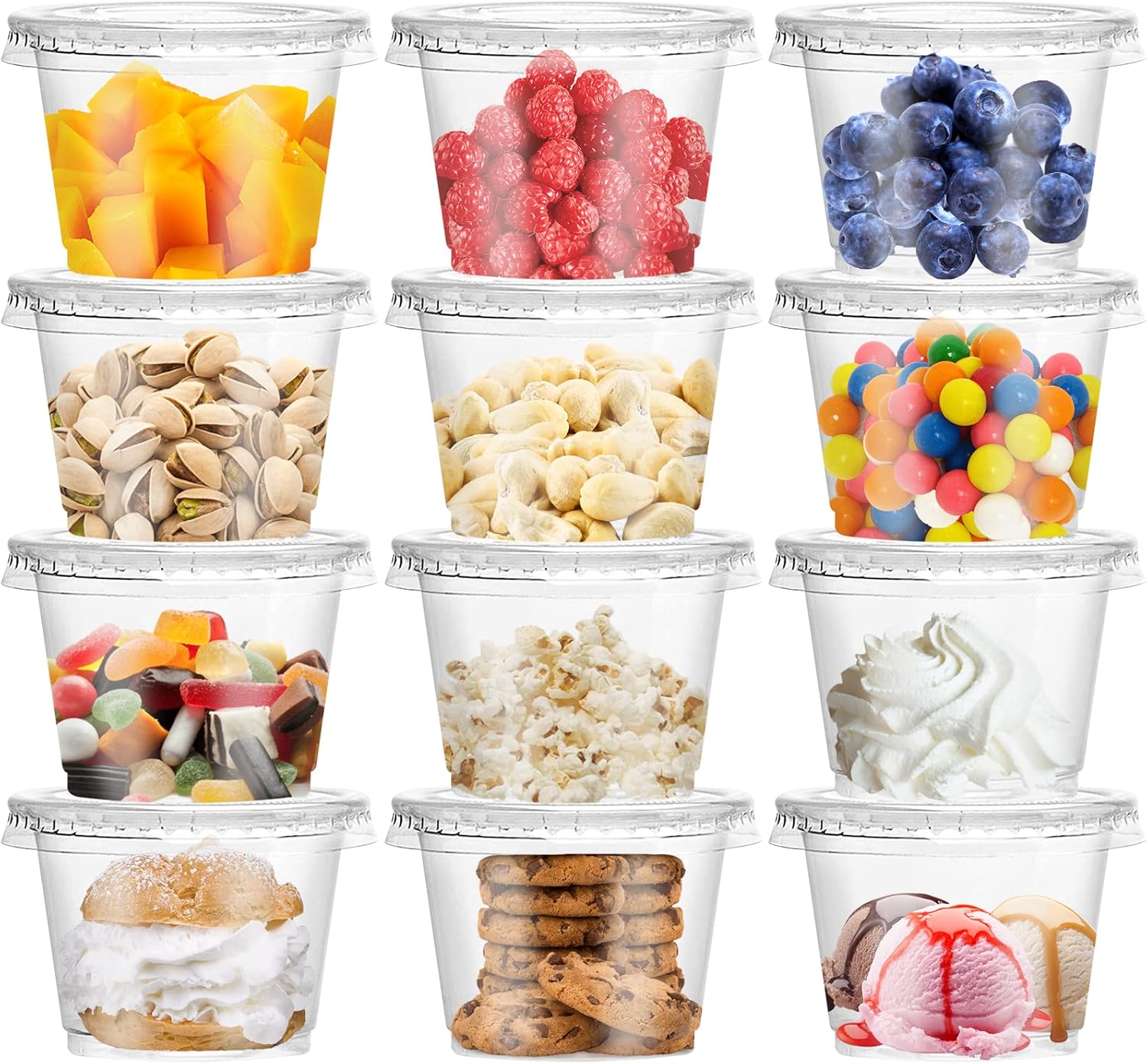 8/10OZ Plastic Parfait Cups wi - Sauce Dipping Cup ulasan dan harga