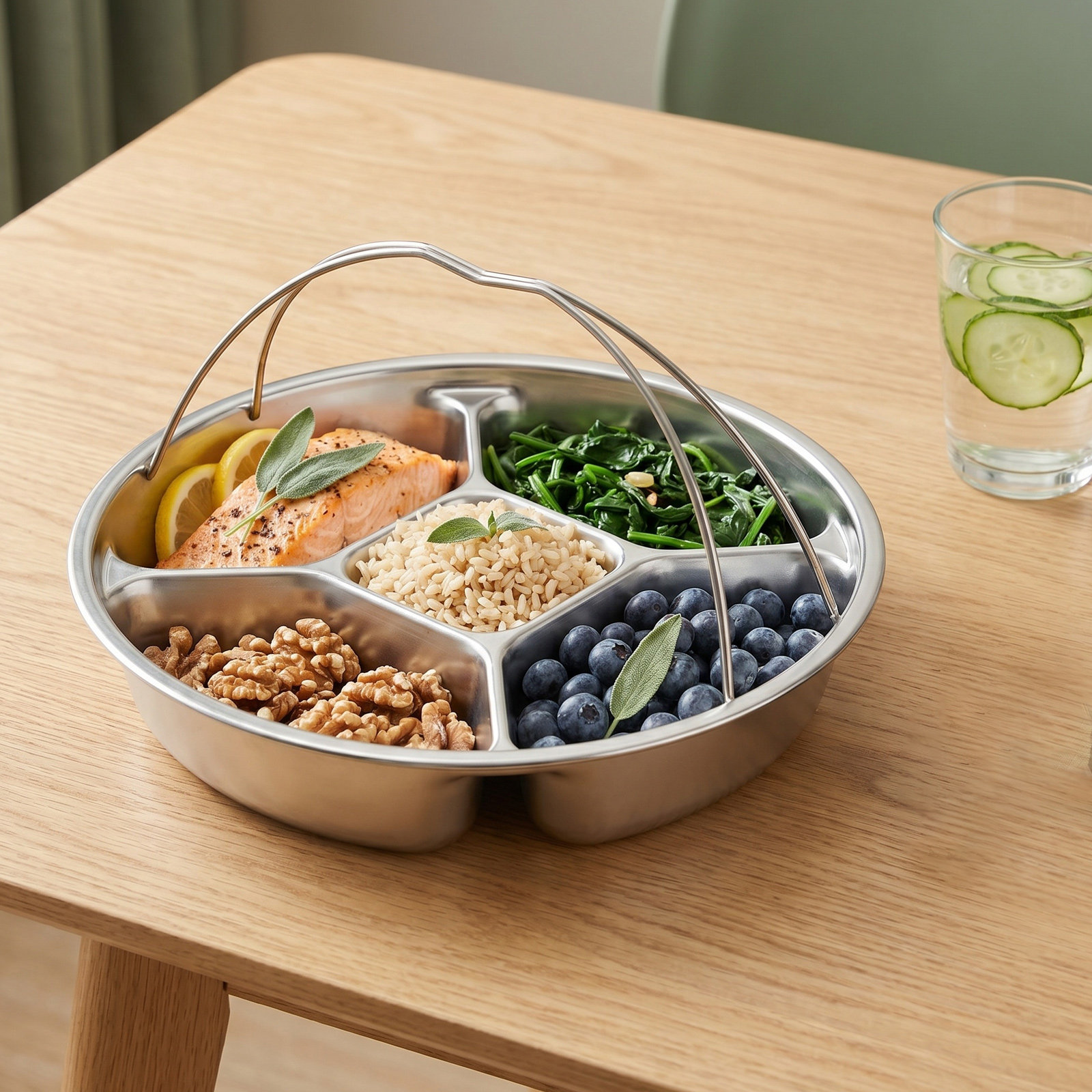 Stainless Steel Portion Contro - Meal Prep Kitchen ulasan dan harga